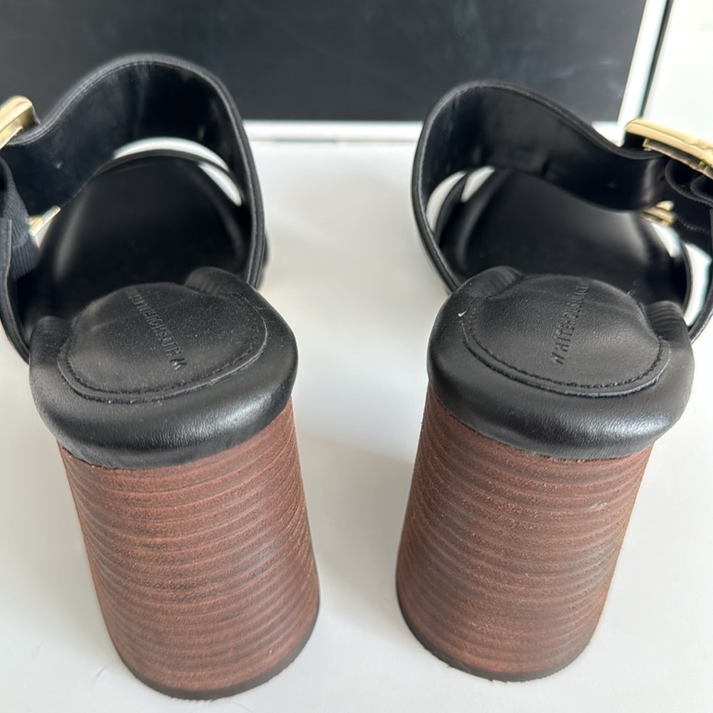 NWT WHBM Bamboo Buckle Mid-Heel Sandal Size 8 - Picture 10 of 10